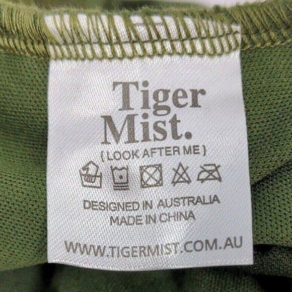 Tiger Mist Womens Zion Drawstring Ruched Bodycon Party Dress Olive Size XS - Picture 7 of 10